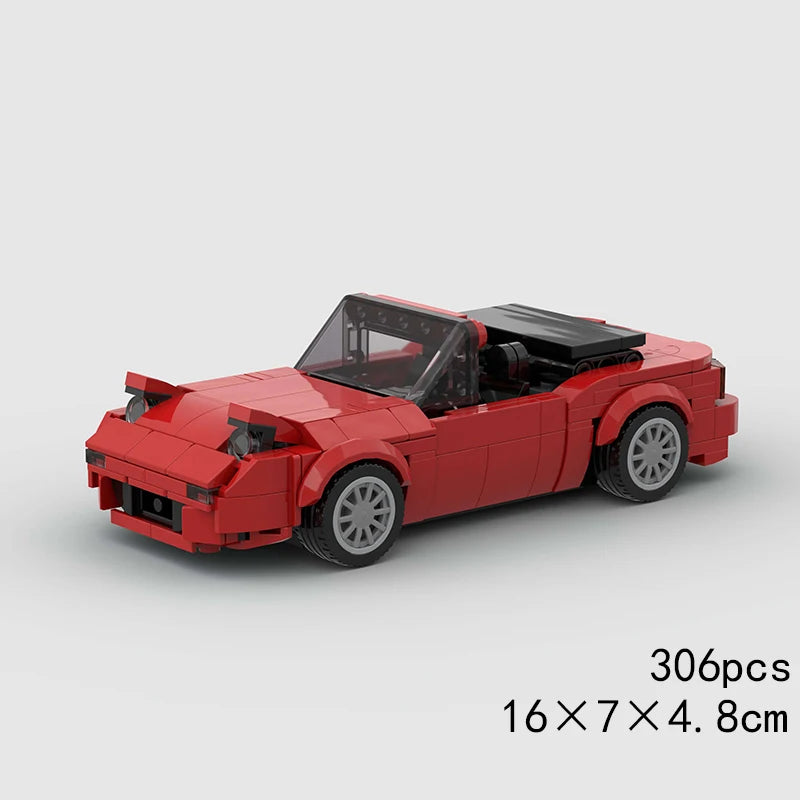 City Speed Racing Car Model Building Blocks DIY Bricks MOC Toy Classic Rally Sports Super Racer Vehicle Christmas gift technique
