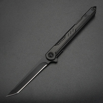 2025 NEW M390 Steel Feather Pattern Folding Knife Outdoor Camping Pocket Knife Portable Fruit Knife High Hardness Folding Knife