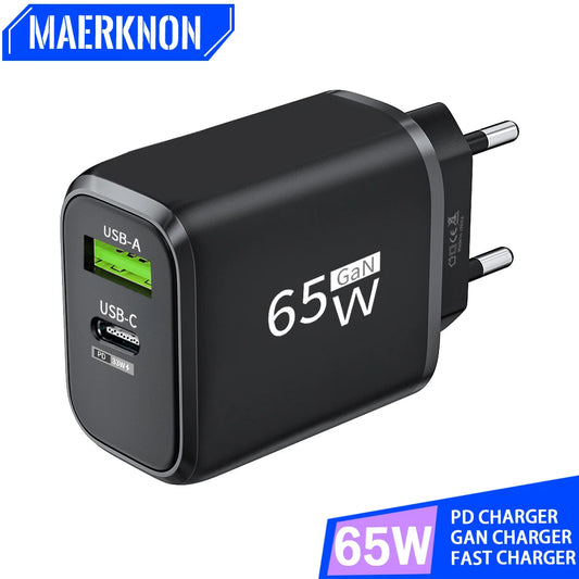 GaN USB C Charger Fast Charging Charger Quick Charge 3.0 PD Wall For Phone Adapter For iPhone 15 Xiaomi POCO Samsung Oneplus