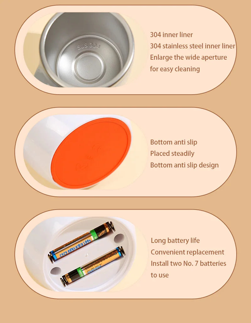 Portable Automatic Stirring Coffee Mug Magnetic Electric Stainless Steel Self Mixing Coffee Tumbler Rotating Home Office Travel
