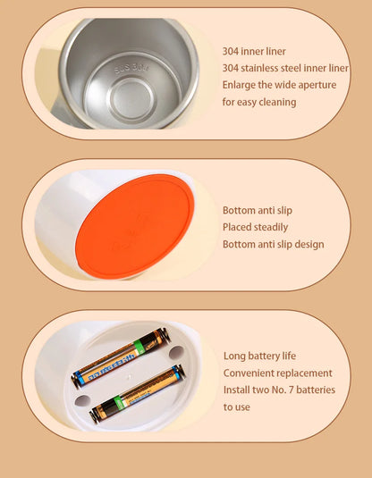 Portable Automatic Stirring Coffee Mug Magnetic Electric Stainless Steel Self Mixing Coffee Tumbler Rotating Home Office Travel