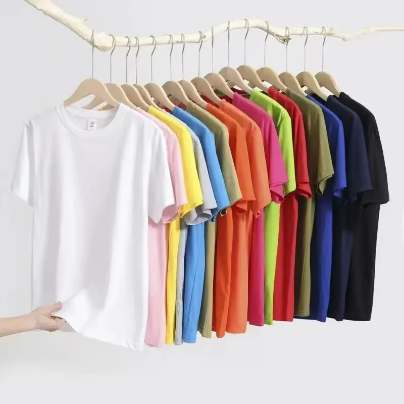 Creative Shark Printed T-shirt Men's 2026 Summer 100% Cotton Loose Breathable Top Outdoor Fashion Men's Wear