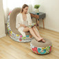 1PC Bean Bag Chair, Foldable Flocking Inflatable Sofa, Outdoor Living Room Ultra Soft Lazy Sofa Couch Bean Bag Chair