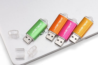 JASTER Nowy pendrive USB 2.0 64GB z brelokiem 32GB 16GB 8GB 4GB pamięć flash 9 kolorów Kreatywny dysk U do laptopa