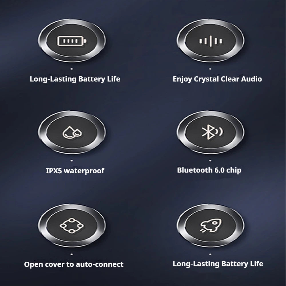 A50 AI Real Time Translation Earbuds 164 Languages Bluetooth 6.0 Wireless Smart Touch Control Clear Call Headphones