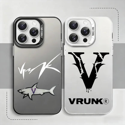 Fashion V-VRUNK phone case For iPhone 12 11 13 14 15 16 17 Max Pro Plus Mini Protective IMD Color Cover