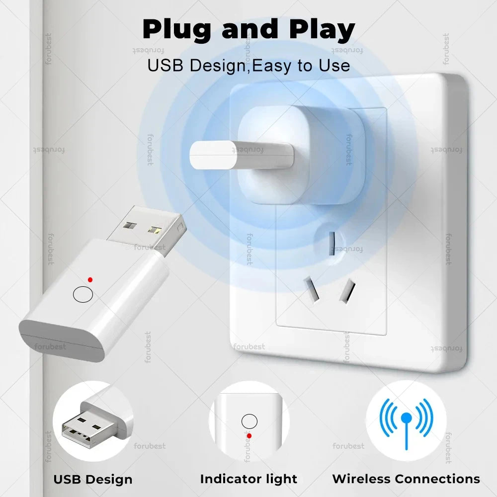 Zigbee Range Extender USB Signal Repeater High-gain Extend Zigbee Cover Range Detachable Antenna For Tuya Smart Life APP /Z2M HA