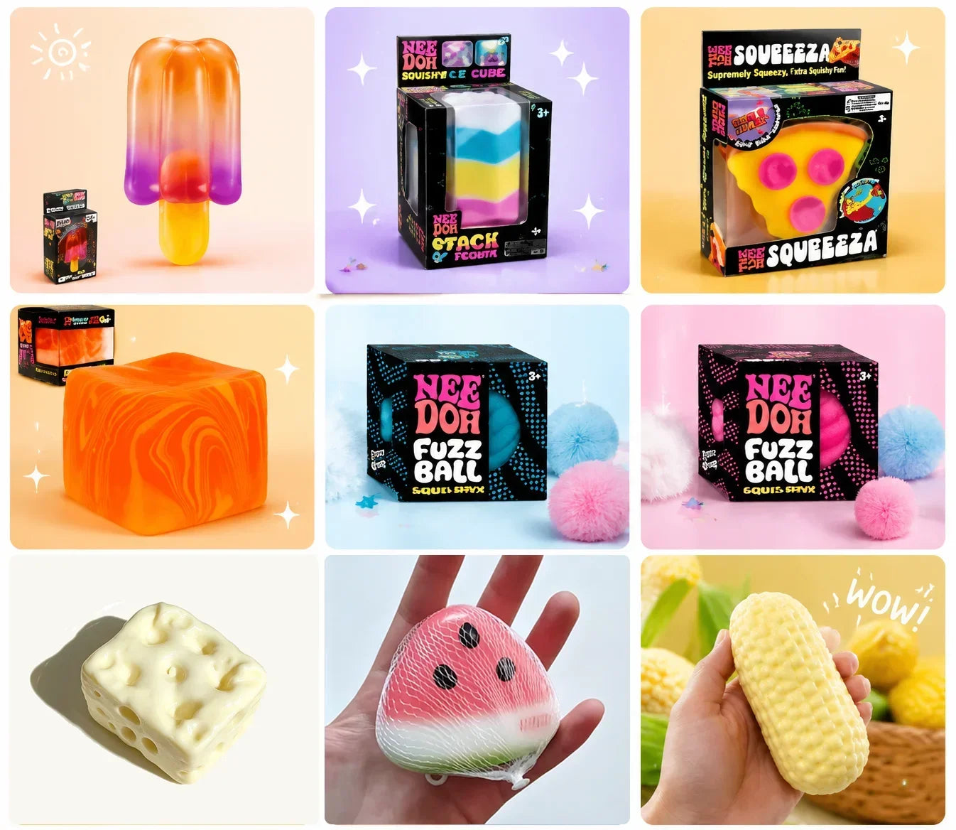 Holiday Squishy Blind Box Mystery Surprise Squeeze Toy Cute Fidget Toy Stress Relief Toy 1PC Random Gift Set
