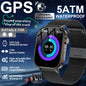 2026New Military Dual-band GPS Smart Watch Compass IP68K Waterproof Bluetooth Call Heart rate Sports Smart Watch For IOS Andriod