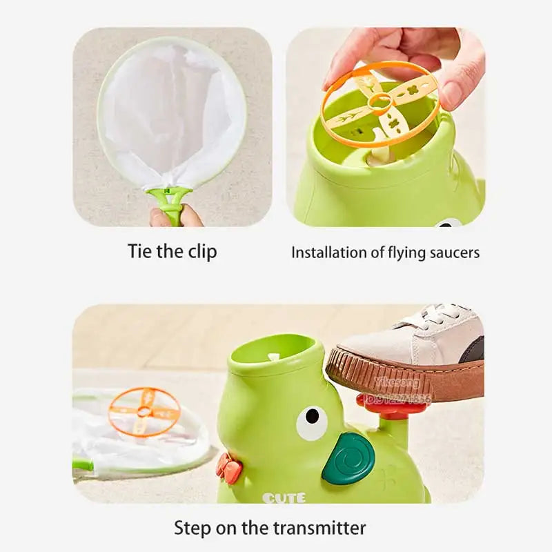 Foot Step On Flying Disc Air Rocket Launcher Saucer Jump Sport Game Elephant Duck Style Outdoor  Propeller Garden Children Toy