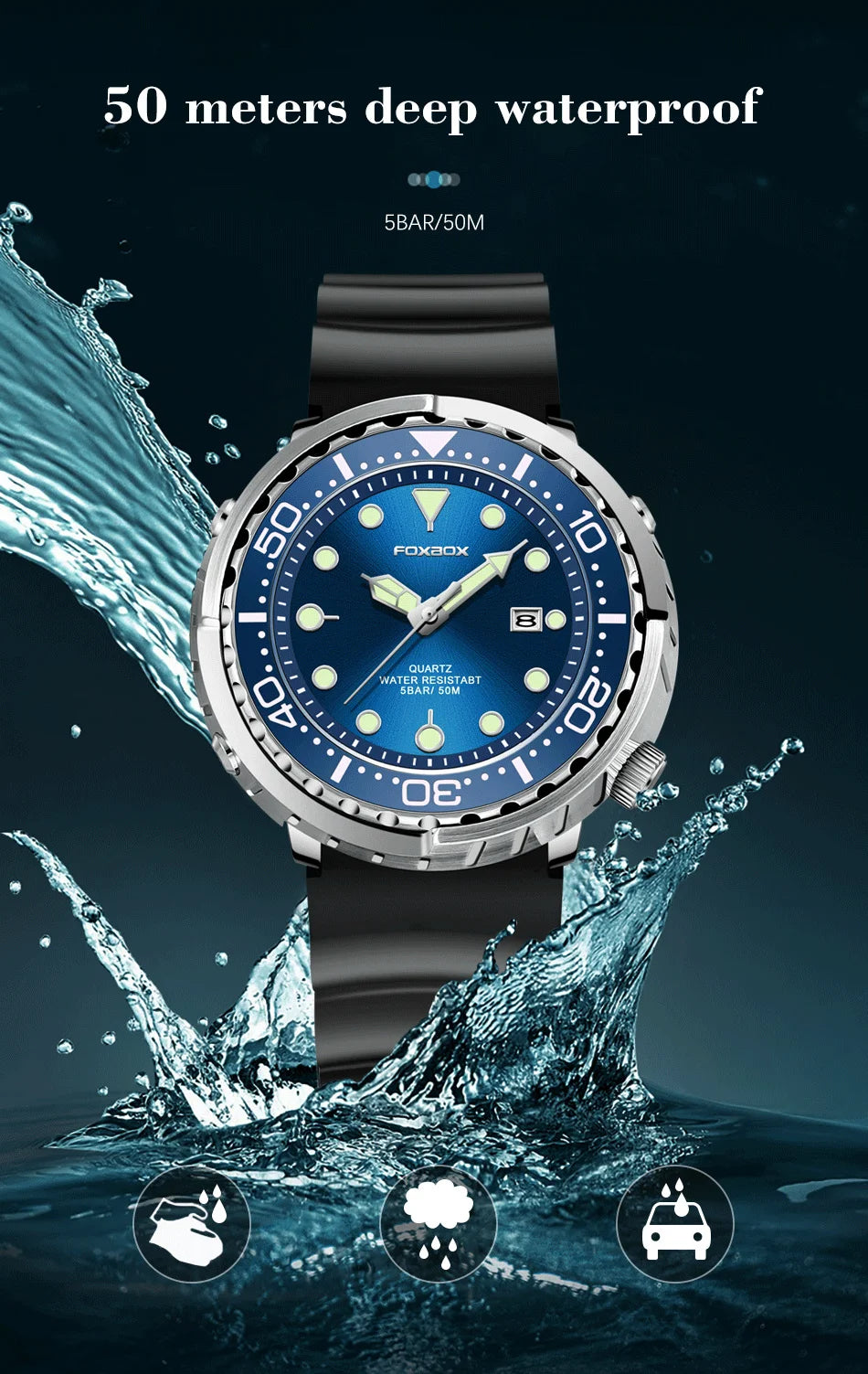 2024 Casual Men Watches for Men Top Brand Luxury Silicone Sport Watch Men Quartz Date Clock Waterproof Wristwatch Chronograph