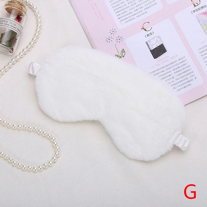1Pc Sleeping Mask Sleeping Blindfold Soft Plush Eye Masks Cute Love Cloud Eye Cover Plush Mask Eyepatch Nap Health Eye Cover