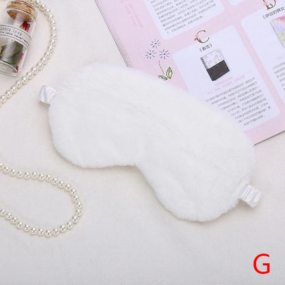 1Pc Sleeping Mask Sleeping Blindfold Soft Plush Eye Masks Cute Love Cloud Eye Cover Plush Mask Eyepatch Nap Health Eye Cover