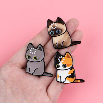 "Loading" Black Cat Enamel Pin Cute Brooch Pines Lapel Pins Badge on Backpack Clothing Accessories Animal Jewelry Friends Gifts