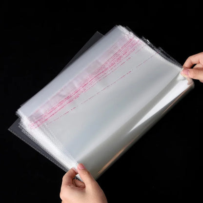 300/100pcs OPP Self Adhesive Plastic Bags Transparent Self Sealing Bag for Jewelry Cookie Candy Gifts Packaging Bags Pouches