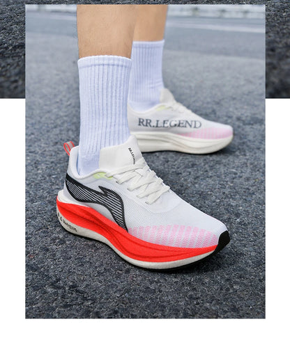 2026 New Men/women Carbon Plate Mesh Casual Sports Shoes, Breathable, Lightweight, Shock-Absorbing Running Sneakers