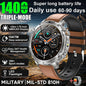 2026 Nowy Wojskowy CZOŁG Smartwatch Połączenia Bluetooth Wodoodporność 10ATM Bateria 1400mAh Monitorowanie Tętna Zegarek Sportowy Outdoor Męski