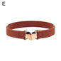 2022 Children Stretch Belts Girls Multicolor Adjustable Elastic Waist Belts with Heart Shape Buckle Waistband Accessories