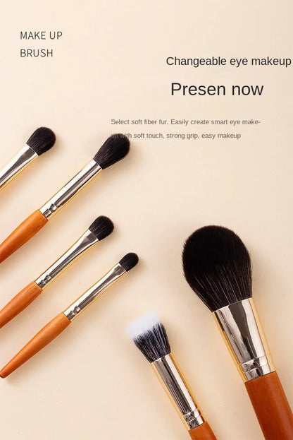 9Pcs/lot Mini Makeup Brush Set Portable Travel Cosmetic Brushes Kit Eyeshadow Foundation Powder Brushes Beauty Makeup Tools