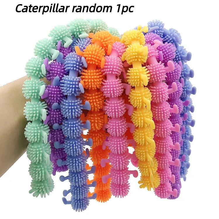 Cute Caterpillar Unicorn Animals Squishy Kids Sensory Fidget Decompression Toys for Children Adults Autism Stress Relief Gifts