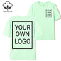 Double Sided Customized LOGO Picture Women T-Shirt Summer Y2K Loose Short Sleeves Comfortable T Shirts Crewneck DIY Tee Tops