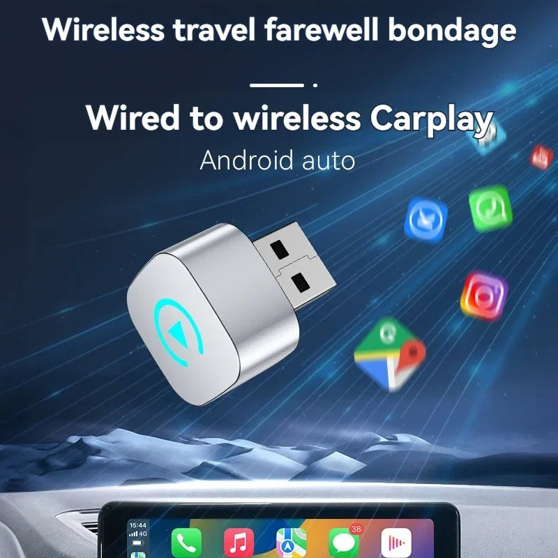 2in1 Wireless Carplay Adapter For iPhone android auto apple Wireless Carplay Mini USB Ai Box Carplay For Toyota Volvo Hyundai