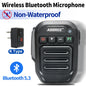 ABBREE Wireless Mic Bluetooth PTT Handsfree Speaker Microphone for Baofeng UV-5R UV-21 BF-888S Quansheng UV-K5(8) UV-5R Plus