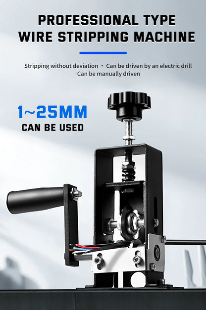 Manual Wire Stripping Machine 1-70mm² Portable Electric Drill Powered Hand Crank Wire Stripper Scrap Copper Cable Peeler Tool