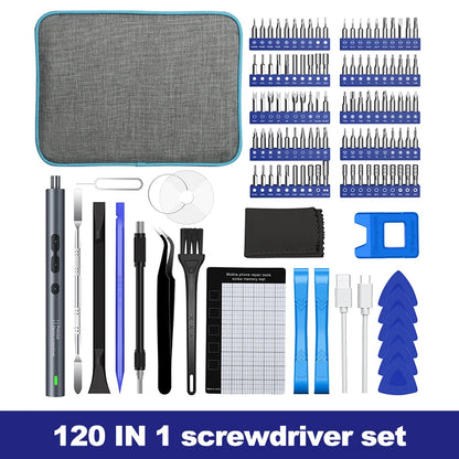 Electric Screwdriver Precision Sets 62 in 1 Power Tool Kit Rechargeable Wireless Mini Small Magnetic Bits for Xiaomi Cell Mobile