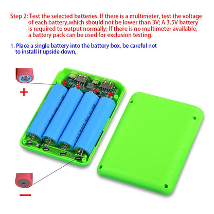 New Portable DIY Power Bank Box 4x18650 Battery Charger Case Fast Charging Case Solderless Power Bank Shell Batteries Charging