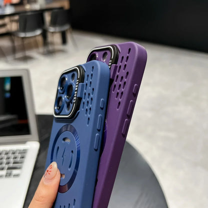 For Luxury Silicone Bumper Magsafe Magnetic Holder Phone Case For iPhone 11 12 13 14 15 Plus 17air Protector On 16 Pro Max Cover