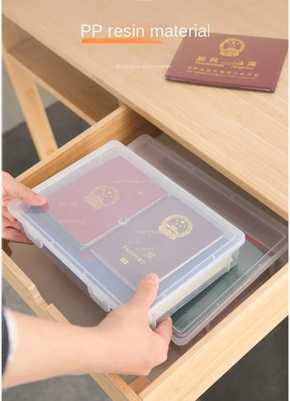 Document Organizer Organized Storage Box Simplicity Certificate File Container Dust Proof A4 Organizing Box Dropshipping
