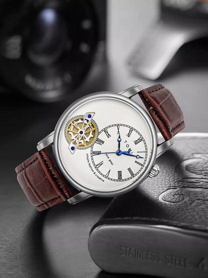 TOMI Set Gift Box Luxury and Fashionable Men's Quartz Watch Leisure Calendar Double Strap Quartz Watch Festival Gift