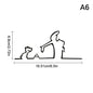 La Linea Minimalist Line Art Car Sticker Bumper & Window Door Wall Decal With Cartoon Character Design Home Car Decoration