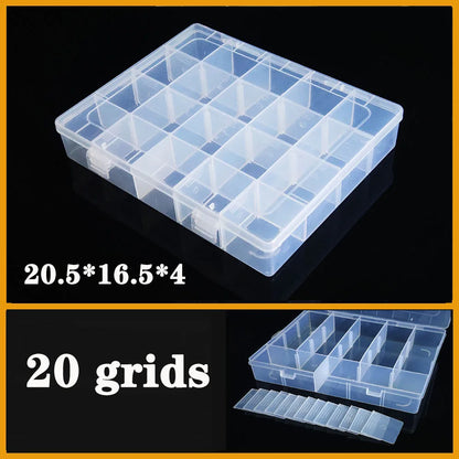 Transparent Plastic Box Screw Compartment Box Jewelry Earring Display Case Container Clear Terminal Organizer Tool Storage boxes