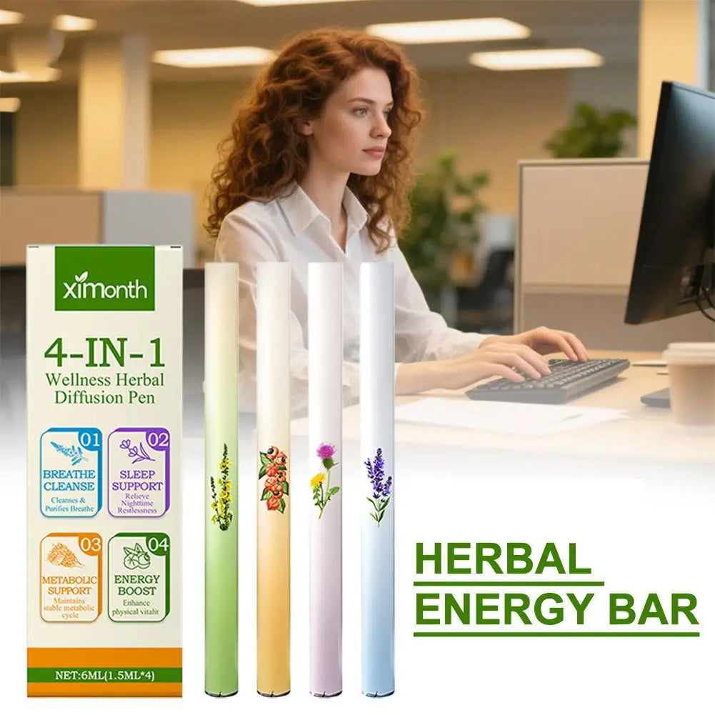 Natural Energy Boost Clear Breathing Herbal Diffuser Mullein Thyme Tea Enhances Energy Promotes Sleep Health Cleanses Lungs 4pcs