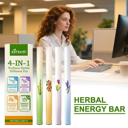 Natural Energy Boost Clear Breathing Herbal Diffuser Mullein Thyme Tea Enhances Energy Promotes Sleep Health Cleanses Lungs 4pcs