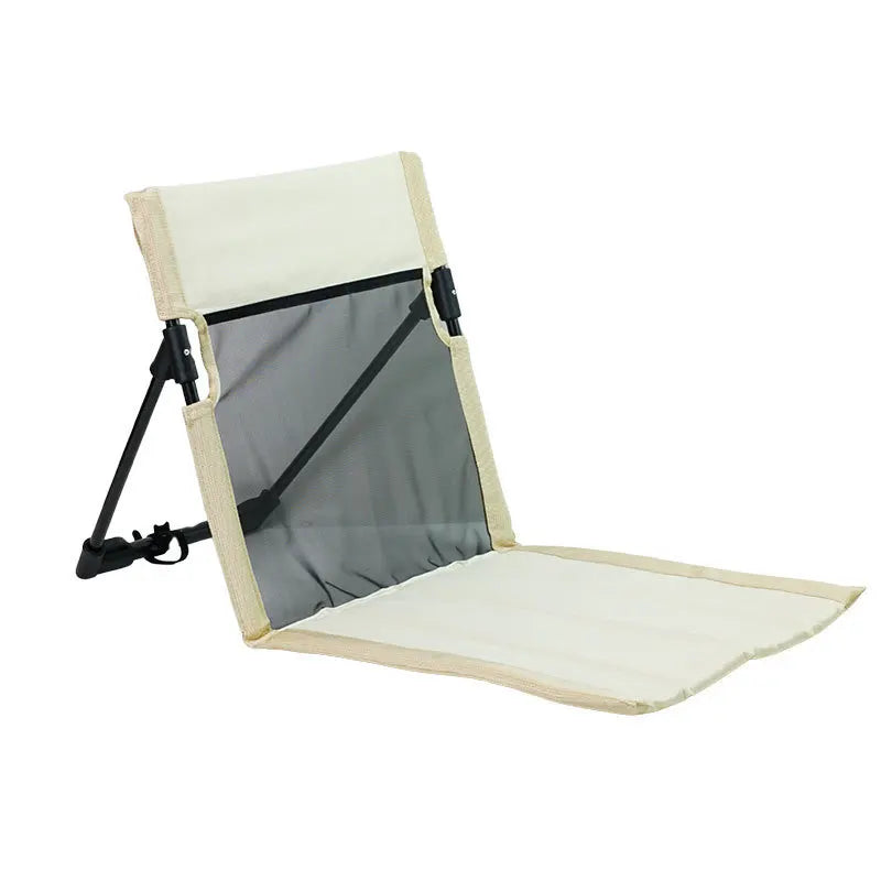 Outdoor Foldable Camping Chair Oxford Cloth Camping Floor Chair Garden Park Single Lazy Chair Backrest Cushion Picnic Back Chair