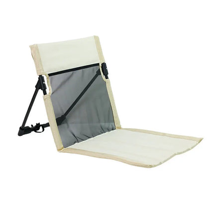 Outdoor Foldable Camping Chair Oxford Cloth Camping Floor Chair Garden Park Single Lazy Chair Backrest Cushion Picnic Back Chair