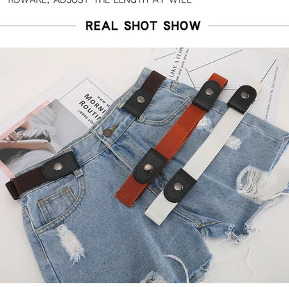 1pc Buckle-Free Belt For Jean Pants,Dresses,No Buckle Stretch Elastic Waist Belt For Women/Men,No Bulge,No Hassle Waist Belt