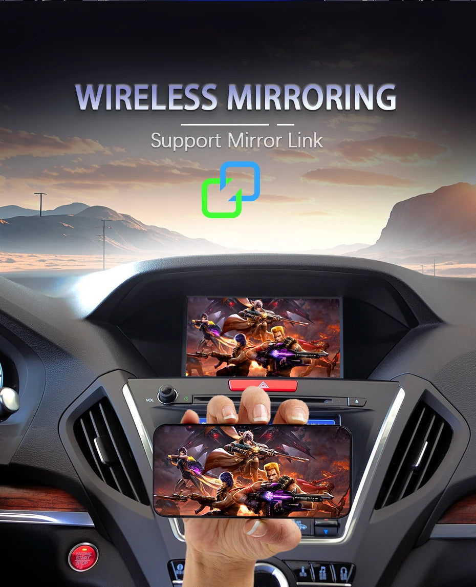 Car Ai Box Wireless Apple Carplay Android Auto For Acura YD3 MDX RDX TLX ILX RLX Honda Odyssey Original Screen Support Mirroring