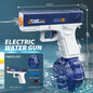 Electric Water Gun, Automatic Squirt with Pistol Realistic Gun Muzzle Flame Summer Outdoor Beach Swimming Pool Party Toy
