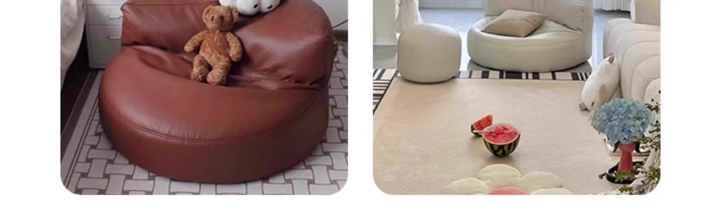 Lazy Bean Bag Sofa Seating Sleeping Tatami Chair Bedroom Room Black Single Sofa Boneless Couch 1-person Hotel Home Furniture