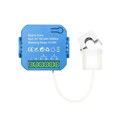 Smart ZigBee Energy Meter Bidirectional 1, 2 Channel with 80A Current Transformer Clamp App Monitor Power Need Gateway
