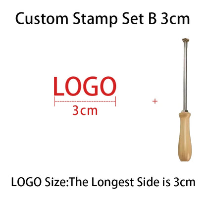 Personalized Leather Stamp Custom Logo Branding Iron Stamps Heating Brass Embosser Seals DIY Wood Cake Hamburger Craft Handmade