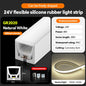 LED flexible silicone light strip embedded 24V waterproof tubing linear lamp concealed installation flexible soft light strip