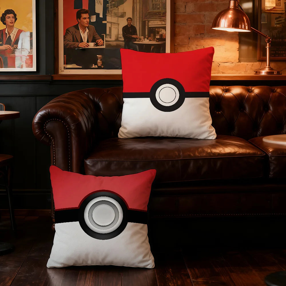P-Poke B-Ball-ES P-POKEMON-ES cushion cover Home Bedding Sofa living Room pillowcase Simple Soft Skin Cushion Cover Party Gift