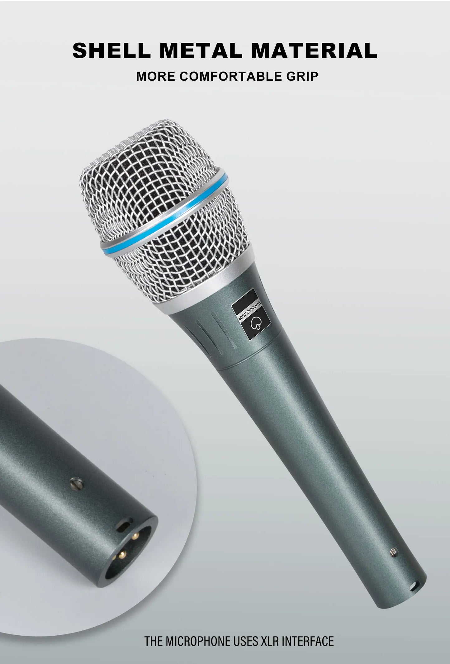 BT87 Wired Dynamic Microphone, Special Pickup Microphone For Musical Instruments, Vocal Recording Microphone
