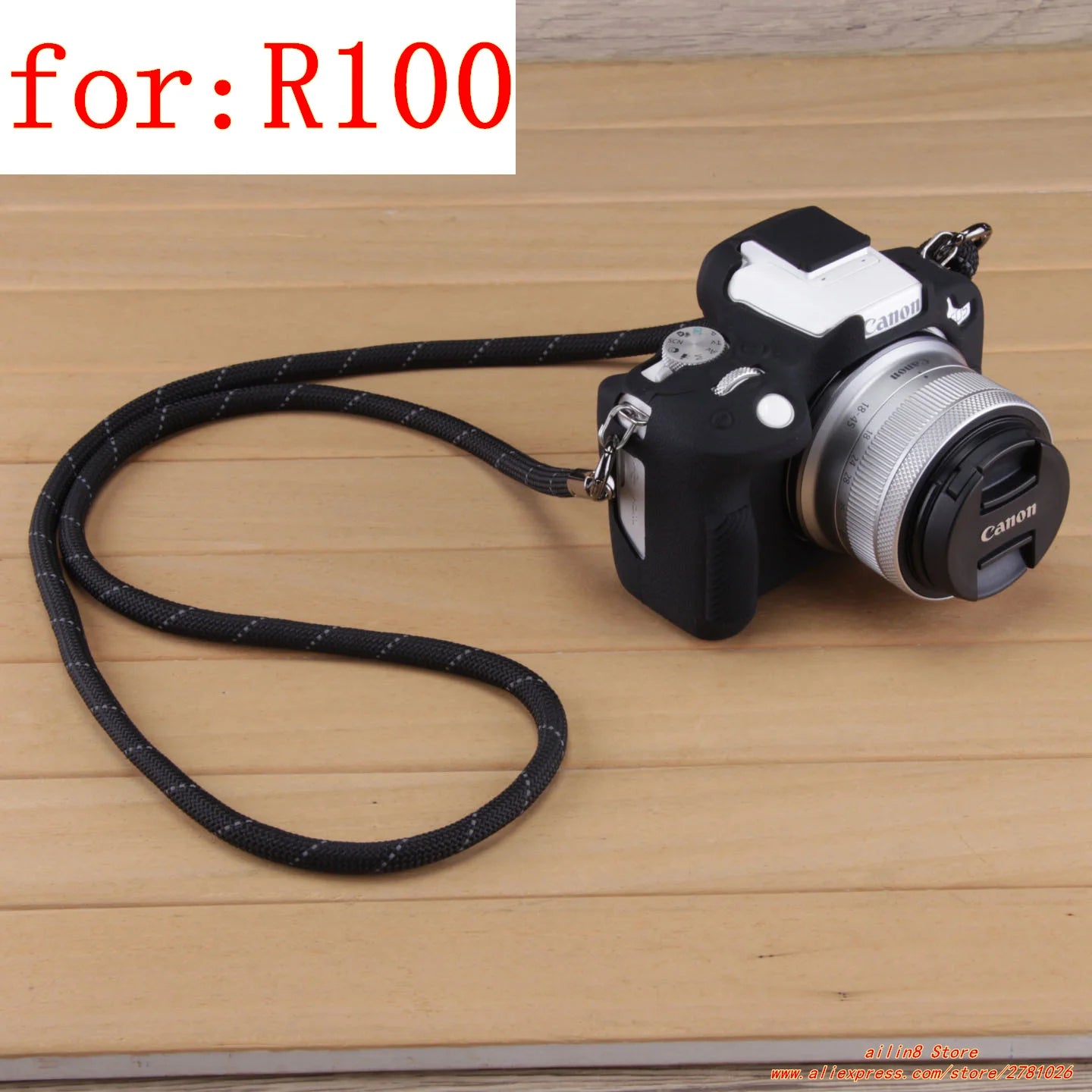for Canon EOS-R100 Camera Soft Case R50 Silicone shell protective cover Prevent scratching the camera bag One shoulder neck bag