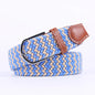 Unisex Elastic Fabric Woven Casual Women Belt Pin Buckle Expandable Braided Stretch Canvas Stylish Leisure Belts for Men